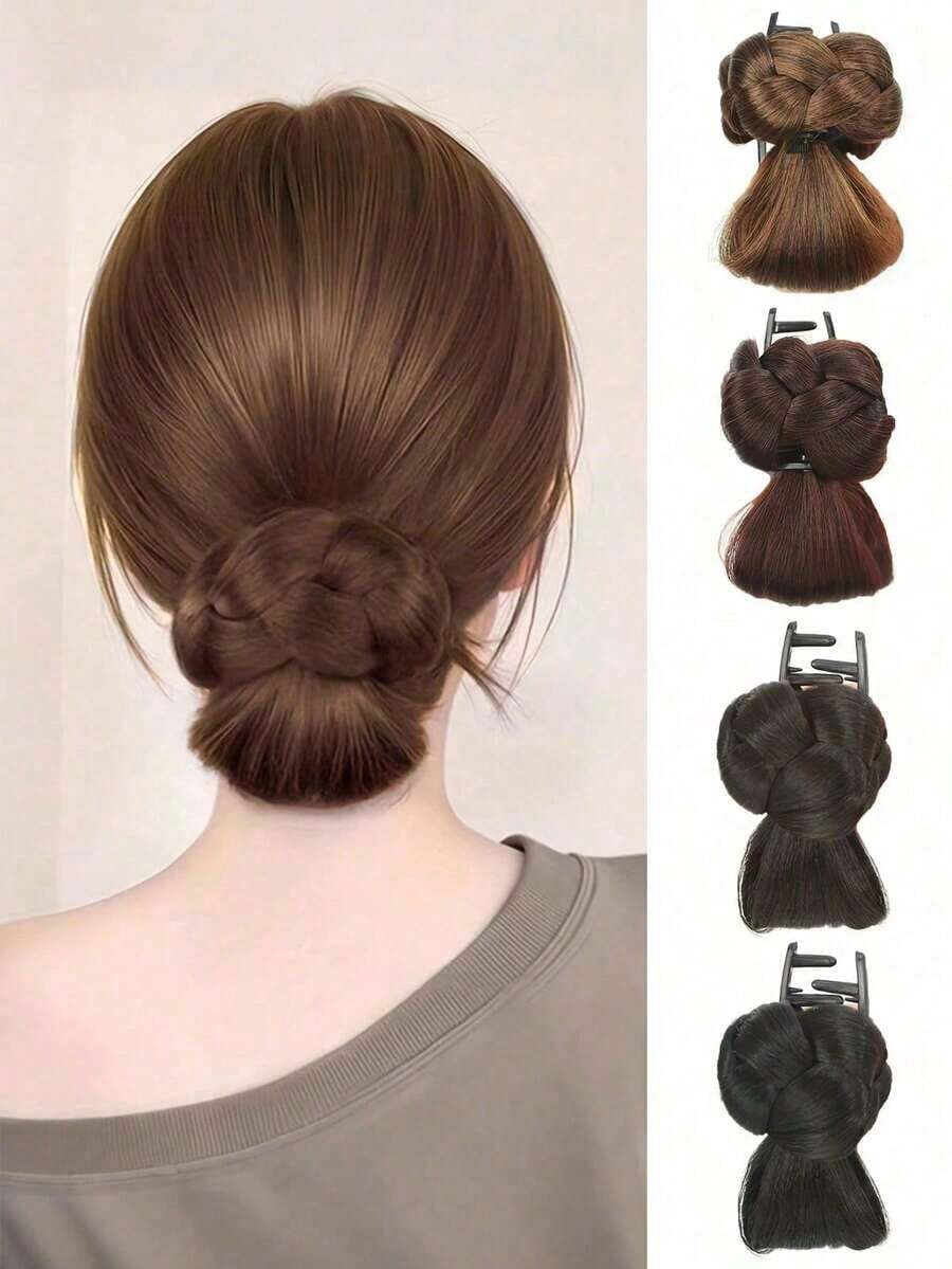 1pc Messy Bun Hairstyle Wig With Claw Clip, Fashionable Upgraded Synthetic Claw Clip Bun, Elegant High-Temperature Fiber Wig Designed For Women, Easy To Use Without Tools, Perfect For Casual Styling, An Ideal Choice For Women As Casual Hair Accessory, Elegant Hair Clip And Stylish Hair Pin.Women Hair Accessories Women Hair Claws - 淺棕色 - 查看 1