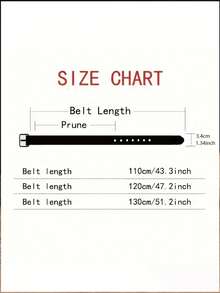 1pc Men's Splicing Alloy Buckle Minimalist Stylish Casual Decorative Belt - Black - View 2