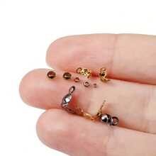 A Set Of 160pcs Stainless Steel Golden Connecting Rings, Which Includes 80pcs Double Hanging Clasps And 80pcs Positioning Beads, Suitable For Making Jewelry Accessories, Bracelet And Necklace Connectors, Earring And Pendant End Clasps - Buckle + Positioning Bead - View 10