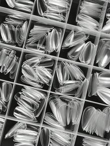 杏仁形假指甲 504 片装 - 长款芭蕾舞按压式指甲，透明杏仁形芭蕾舞圆形指甲片，适用于全覆盖亚克力假指甲艺术，家用 DIY 美甲沙龙美甲护理用品 - 無色 - 查看 6