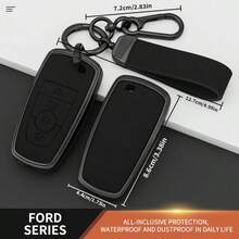 适用于Fusion、Explorer、Escape、F150、F250、F350、F450、F550和Expedition的带4个按钮的钥匙扣保护套 - 手繩扣 - 查看 4
