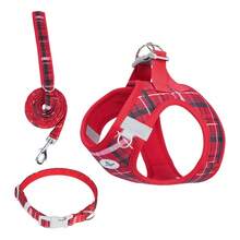 Conjunto de correa para perro con estilo de arnés y color macaron, correa para el cuello de collar pequeño para perro, equipo de paseo - Multicolor - Ver 22
