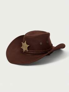 Glisma 1 件男女通用可拆卸徽章西部牛仔帽，宽边巴拿马帽，适合西部主题活动、派对、订婚、角色扮演、毕业典礼、化妆舞会、节日、婚礼、生日、音乐节和休闲装 - 禮帽 - 查看 8