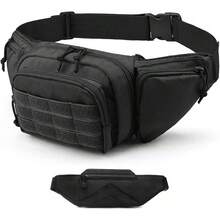 Tactical Fanny Pack For Men, 800D Oxford Fabric Fanny Pack For Men, Fanny Packs Man For Hiking Climbing, Fishing, Cycling, Hunting, Adjustable Conceal Carry Tactical Fanny Packs - màu đen - Xem 1