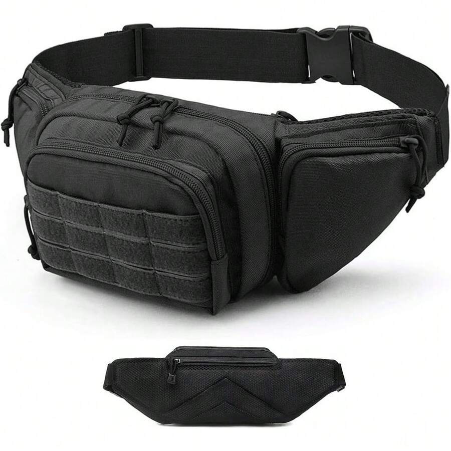 Tactical Fanny Pack For Men, 800D Oxford Fabric Fanny Pack For Men, Fanny Packs Man For Hiking Climbing, Fishing, Cycling, Hunting, Adjustable Conceal Carry Tactical Fanny Packs - màu đen - Xem 1