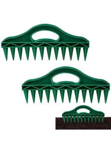 2Pcs Small Garden Spacer Aid For Planting Seeds, Laying Out Ideally Straight Spaced Rows. The Tool Is 12 Inches Long And Can Be Drilled 12 Holes At A Time - A - View 8
