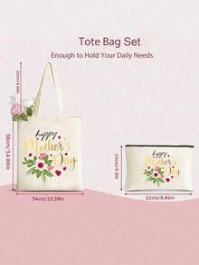 Mother's Day Canvas Tote Bag, Mother's Day Gift, Best Mom Gift, Handbag - Multicolor - View 5