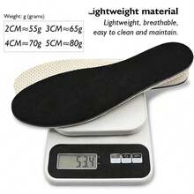 Height Increase Insoles Men Women Shoes Insole EVA Foam Heel Lifting 2/3/4/5CM Taller Cushion Heighten Shoe Pad, Accessories Sneakers, Snow Boots, Casual Shoes,White Shoes - 黑色 - 查看 6