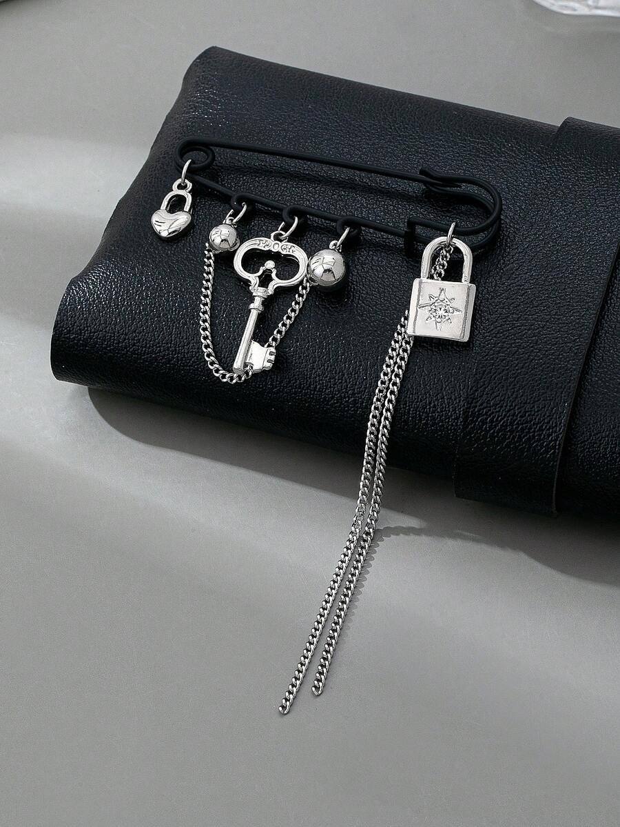 1 pieza Broche clásico retro de estilo punk - Multicolor - Ver 1