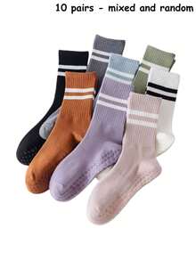6 Pairs/Pack Pula Unisex Non-Slip Socks, Colorful Yoga Socks, Pilates Grip Socks, Non-Slip Breathable Yoga Socks, Suitable For Ballet And Yoga, Gift For Family And Friends (Christmas, New Year) (6/3/1 Pairs) - Multicolor - View 15