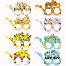 Set de 8 piezas de gafas de papel plegables con temática de Pikachu y Pokemon para photocall de fiesta - Multicolor - Ver 1