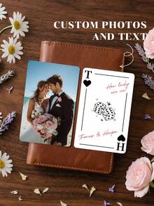 Personalized How Lucky Are We Wallet Card, Customize Photo And Text,Custom Couple Photo Playing Card Gift For Husband, Boyfriend, Anniversary Gift, Valentine's Day - Multicolor - View 7