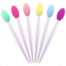 5/10 Cọ tẩy tế bào chết môi hai mặt mini bằng silicon dành cho nam và nữ, quà tặng kèm. - Nhiều màu - Xem 5