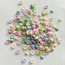 10毫米 100颗、300颗、500颗 亚克力花 AB彩雏菊，小孔花托 DIY手工复古风发夹，摇摇乐材料 - 彩色 - 查看 4