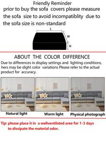 1pc Stretch Sofa Cover, Non-Slip Full Coverage Sofa Seat Cover, Chenille All Season Universal Sofa Cushion Cover, Thick Fabric Sofa Throw Blanket, Machine Washable, Pet Friendly, Dust Proof, Suitable For Bedroom, Office, Living Room, L-Shaped Sofa And 1/2/3/4 Seater Sofa - Dark Grey - View 6