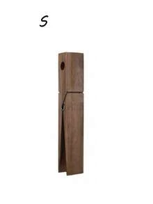 2pcs Extra Large Wooden Clothes Clips Towel Rack, Oversized Wooden Clips Towel Rack With Hooks, Farmhouse Decor For Housewarming Gift, Home Storage, Multi-Purpose Clothes Drying Rack, Bathroom Wall Decor, Bathroom Accessories - Multicolor - View 12