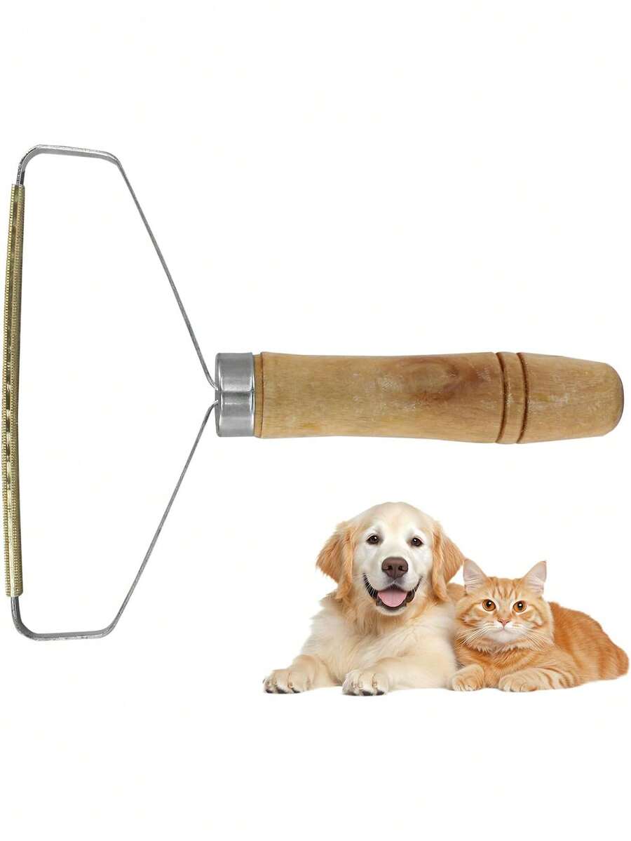 2 pièces/5 pièces Épilateur à peluches pour animaux de compagnie, nettoyeur de peluches portable, outil de nettoyage réutilisable, brosse à peluches, outil de désencollage pour tapis et animaux de compagnie, brosse à épiler, rouleau à peluches, grattoir pour tapis, défriseur pour vêtements, avec manche en bois, convient pour les vêtements, les tapis, les nattes, les manteaux en cachemire, la voiture, les tapis de voiture, les coussins, les canapés, les meubles, les vêtements pelucheux