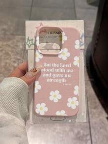 花朵图案单件装，大孔皮革粉色防震手机壳，TPU材质，适合作为节日礼物，兼容苹果Xs/Xsmax/Xr/11/12/13/14/15/16pro/Promax/14/15/16plus/17，男女通用 - 彩色 - 查看 5