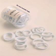 100pcs/50pcs/10pcs High Elastic Hair Ties, Women Ponytail Holders, Minimalist Seamless Hair Scrunchies, Suitable For Women Daily Wear, Commuting, Sports, Essential Damage-Free Hair Accessory Hair Rubber Bands Hair Rope - White - View 6