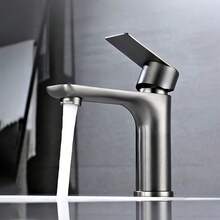 不锈钢单把手浴室洗脸盆龙头，品质优良，设计精美，安装简便，现代风格。 - 彩色 - 查看 2