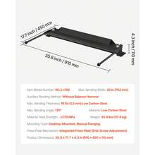 Biegemaschine, 762 mm Blechbiegemaschine, 1,2-mm-Biegedicke, 0–135 Grad einstellbar, Metallbiegemaschine, kein Wackeln, robustes Aluminium-Biegegerät für präzises Stapelbiegen - 762 mm - Übersicht 7