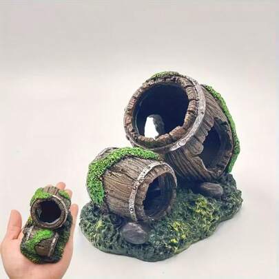 1 Box Holiday Gift - Fish Tank Decor Ornament, Hiding House, Hiding Cave, Underwater Decoration