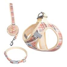 Conjunto de correa para perro con estilo de arnés y color macaron, correa para el cuello de collar pequeño para perro, equipo de paseo - Multicolor - Ver 21