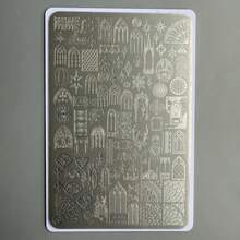 XMQ NAIL ART STAMPING PLATES CAVADA WINDOW PLATES A1ZF - Baby Pink - View 11