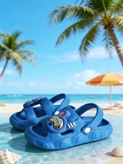 1 Pair Summer Boys/Kids Shoes, 2-In-1 Lightweight & Comfortable Sandals/Slippers, Suitable For Casual, Beach, Student Wear