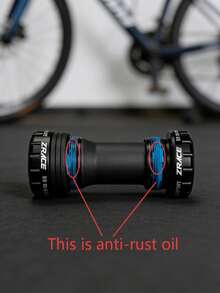 1个ZRACE黑色铝合金CNC加工24mm自行车中轴，适用于BB51/BB52/BB70/BB83 - 黑色 - 查看 2