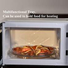 1pc Multifunctional Microwave Splash Guard With Matching Tray - Heat Resistant Up To 200°C, Reusable, For Covering Vegetables, Fruits And Dishware - Stackable Plastic Cover, Suitable For Camping, Outdoor And Home Use. Can Also Be Used As Food Container. Dishwasher . - 1pc - View 4