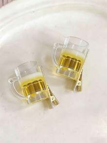 1pc Creative Funny Faux Beer Can Hair Clip, Bangs Side Hairpin, Novelty Gift, Hair Claws, Hair Slide, Hair Barrettes, Accessories - Multicolor - View 5