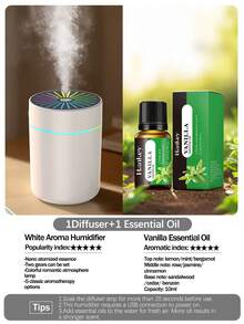 1个180毫升容量加湿器，彩色渐变灯光设计，增加空气湿度，防止干燥，添加精油去除室内异味，保持空气清新，间歇喷雾模式，适用于卧室装饰、车载香薰、汽车配件，需用电，黑色 - USB空氣加濕器 - 查看 9