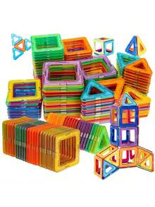 Kid's Magnetic Building Block Set, STEM Education Building Toy, Made Of ABS Material, Better Cultivates Kid's Hands-On Skills, Creative Learning Puzzle Gift For Kid's . - Multicolor - View 2