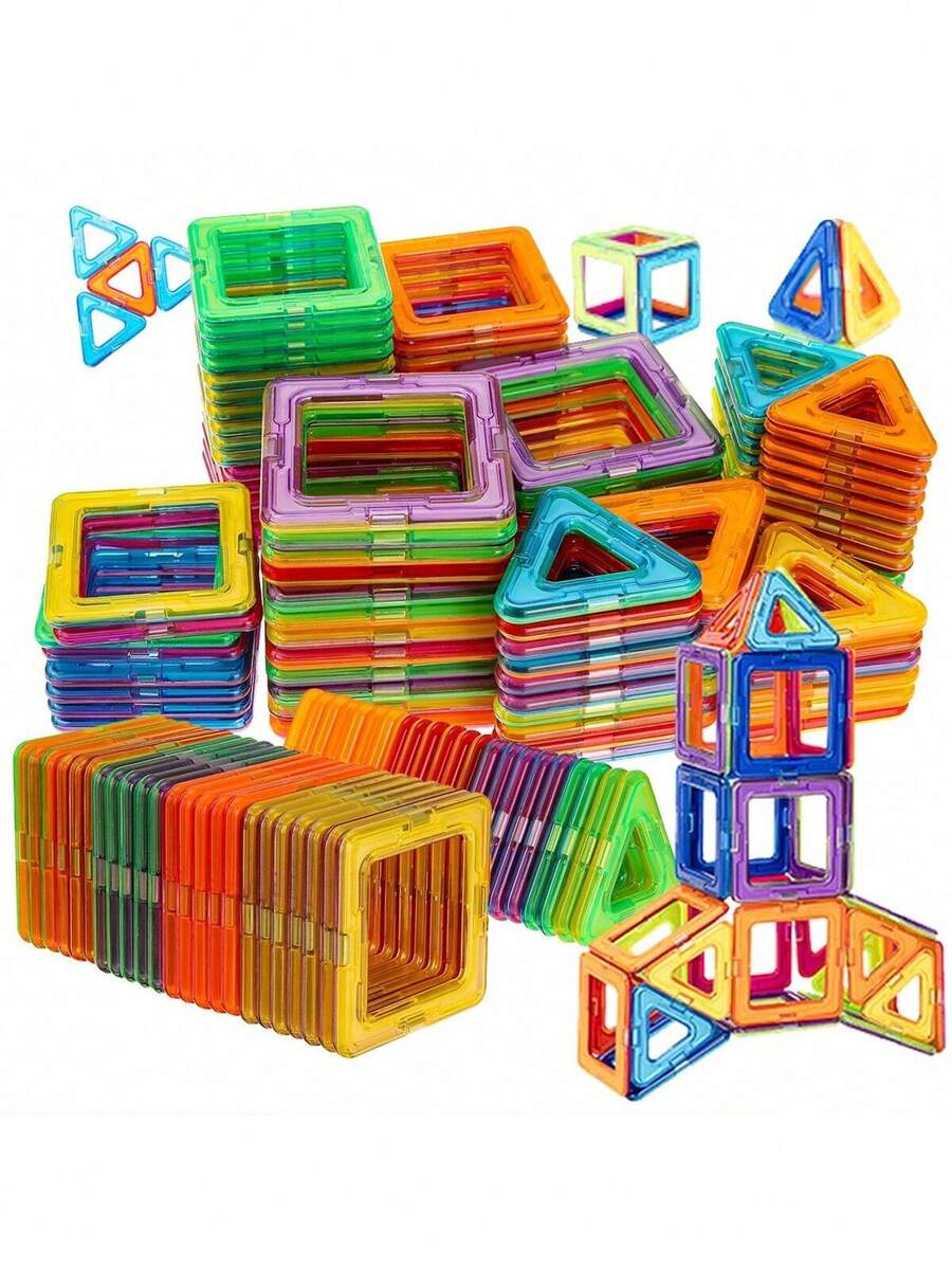 Kid's Magnetic Building Block Set, STEM Education Building Toy, Made Of ABS Material, Better Cultivates Kid's Hands-On Skills, Creative Learning Puzzle Gift For Kid's .