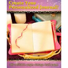 Hoci Poci Diary with Lock and Keys for Girls Gift Ideas 360 Kraft Pages Journal for Women B6 Refillable Notebook for Writing with Pen and Bookmark Hot Pink - Rosa fuerte - Ver 7