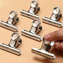 6 Pcs Reusable Food Bag Sealing Clips, Heavy Duty Stainless Steel Multi-Purpose Airtight Sealer Clips For Office, School And Home Kitchen - Multicolor - View 6