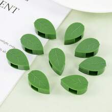 10/20/30/60pcs, Plant Climbing Wall Clamps, Self-Adhesive Hook Rattan Traction Invisible Bracket Support Line Fixation, Green Leaf Simulated Garden Wall Clamps ﻿ - Multiple Styles - View 5