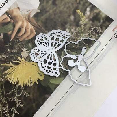 Nuevos troqueles de corte de metal con diseño de mariposa animal, ZECNG de acero al carbono. Adecuado para manualidades de papel, scrapbooking, estampado en relieve, decoración de álbumes, manualidades DIY y embalaje de regalos, etc.