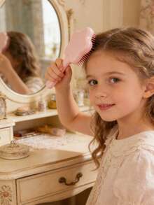 1支婴儿气垫星形梳，婴儿头部护理梳，可爱星形按摩顺发梳，家用按摩直发梳 - 彩色 - 查看 3