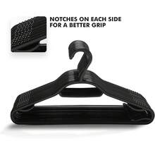 Professional Grade Clothes Hangers Strong Non Slip Design For Suits And Coats - Black - View 6