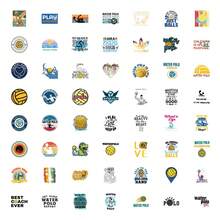 60pcs Water Polo Vinyl Stickers, Beautiful And Practical, Suitable For Scrapbooks, Diaries, Bumpers, Skateboards, Water Bottles, Helmets, Water Cups, Car Stickers, Etc. - Random - View 3