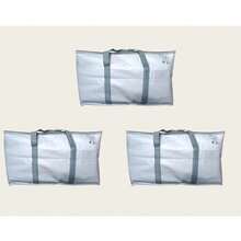 Bolsa de transporte extra grande con asas reforzadas, bolsa de almacenamiento resistente, adecuada para artículos esenciales de dormitorio, con cremallera resistente, empaque para caja de mudanza de suministros universitarios - Multicolor - Ver 12