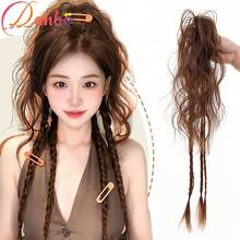 24 Inch Long Synthetic Curly Ponytail Hair Extension, Detachable Hair Clip/Elastic Band Accessory (No Glue), Adds Volume And Length For Short Hair - 彩色 - 查看 12