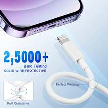 1-2 套充电器套装：30W PD 快充墙式适配器 + 200 厘米 PD 数据线，Lightning 高速充电线，兼容 14 Pro Max/14 Pro/14 Plus/14/13/12/11/XS/XR/8/7/6 系列 - 美規A型插(110-127V) - 查看 10