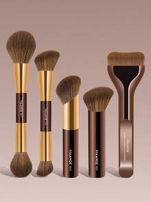 MAANGE 1/4/5pcs Professional Makeup Brush Set, Travel Makeup Brush Set, Foundation Brush, Suitable For Foundation Brush, Blush Brush, Powder Brush, Contour Brush, Highlighter Brush, Concealer Brush And Other Brushes, Soft Fiber Skin-Friendly, Suitable For All Skin Types Makeup Brush Set, Easy To Carry Travel Makeup Brush Set, Gift For Women And Girls - Multicolor - View 2