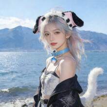 1/2/3 件套达尔马提亚犬成人服装，包含小狗耳朵头箍、狗尾巴、红色项圈，适合学生和女性，配饰齐全，是嘉年华拍照道具、角色扮演服装、派对和节日表演道具、角色扮演游戏、派对装饰的理想之选。 - 彩色 - 查看 6