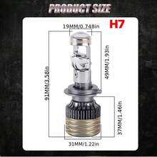 2Pcs H7 H4 Canbus Car Headlight Mini Lens H11 9005 9006 HB3 HB4 LED Projector Bulb 6500K Auto Motorcycle Mini Lens - WGJ - Xem 5