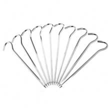 5/10/20PCS U-Type Heavy Duty Galvanized Pins With Gaskets Landscape Staples Garden Stakes Spike Fence Stakes Turf Staple Tent Securing Pegs - Multicolor - View 7