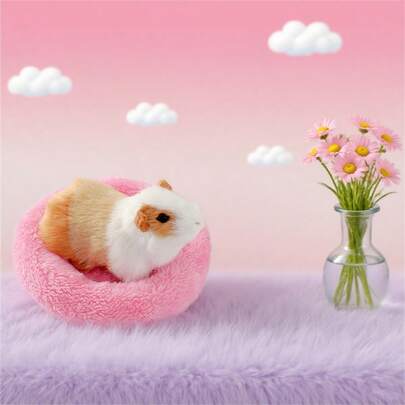 1pc Small Pet Cage Pad, Suitable For Autumn/Winter, Warm And Breathable, Soft And Comfortable, Applicable For Hamsters, Hedgehogs, Parrots, Flying Squirrels And Other Small Pets, Simple And Fashionable Design, High-Quality And Durable Material.